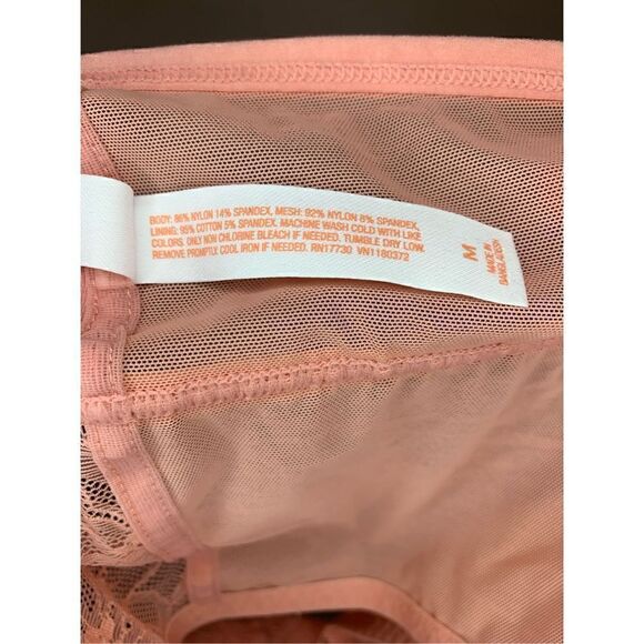 Colsie Corset Lace Bralette Top Coral Peach Size Medium - Picture 3 of 4